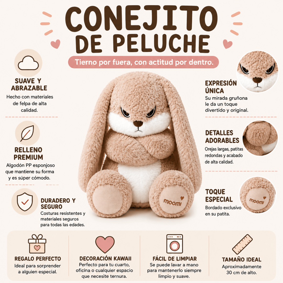 Peluche Conejito Enfadado.